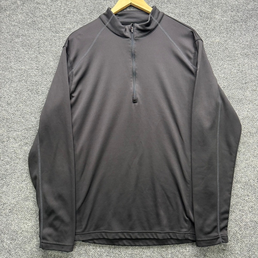 Spyder Quarter Zip Pullover Sweatshirt Men's Size XL Black Polyester